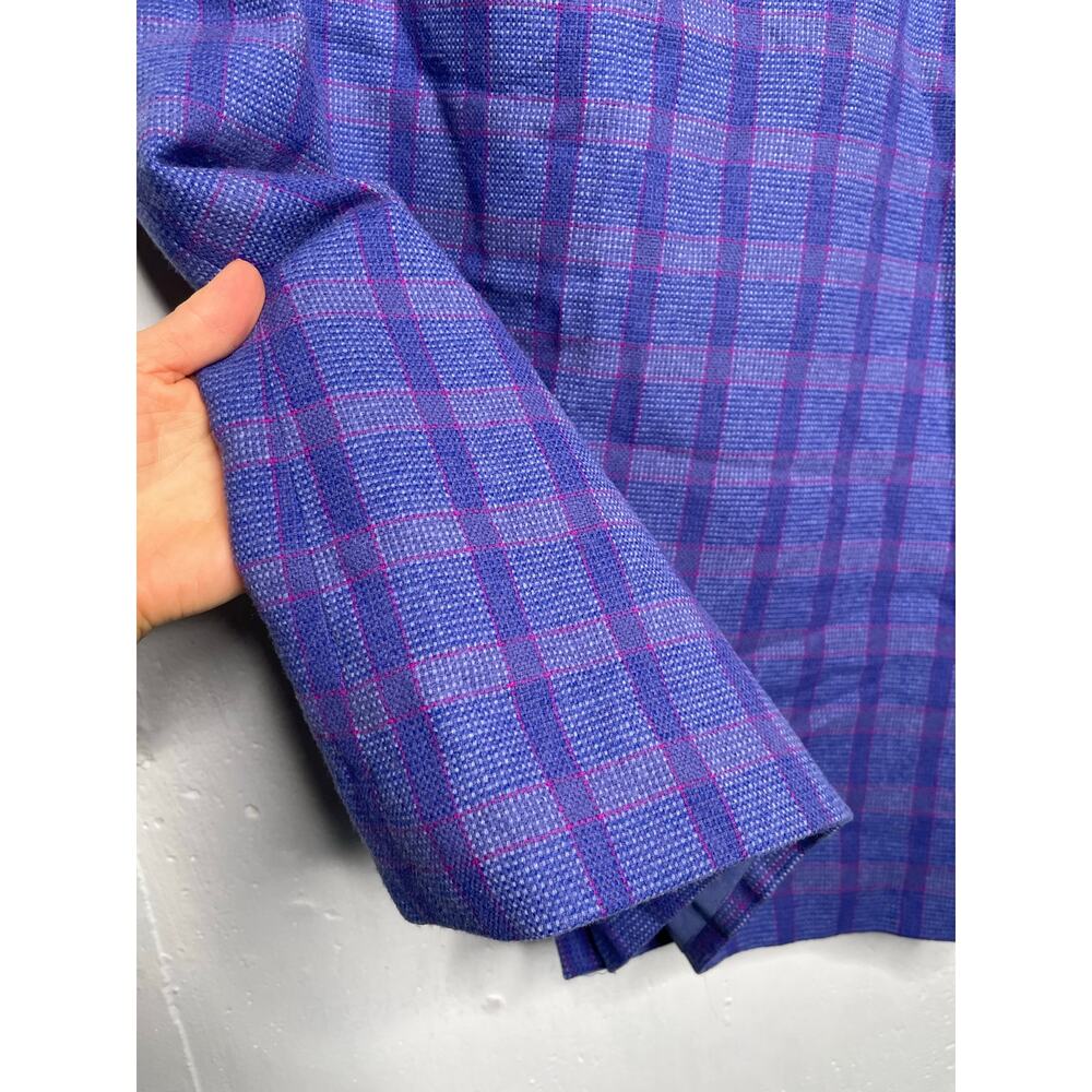 Vintage Pendleton Wool Midi Skirt Purple Plaid Size 10 - Picture 3 of 11